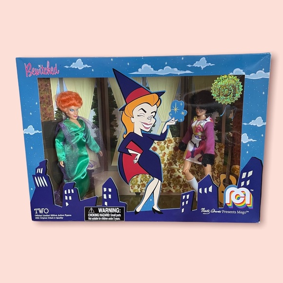 SOLD! MEGO 2018 Bewitched 2 Figure Set 8" Endora & groovy Serena dolls - Picture 14 of 14